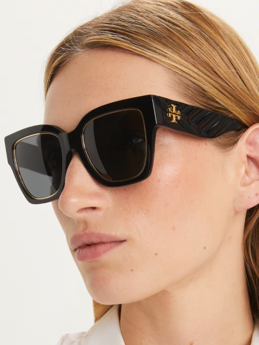 Tory Burch Kira Tortoise Square Sunglasses